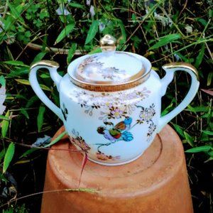 Japanese gilded sugar bowl excellent condition